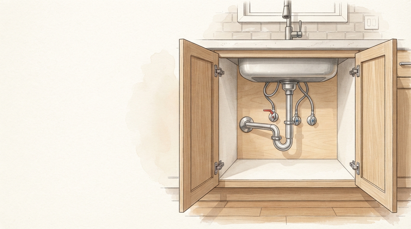 Plumbing System Homeowner Repair Planning Guide Architectural Illustration