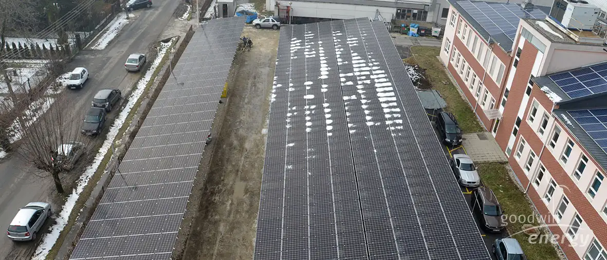 Keszthelyi Kórház Carport – ipari napelemes rendszer referencia
