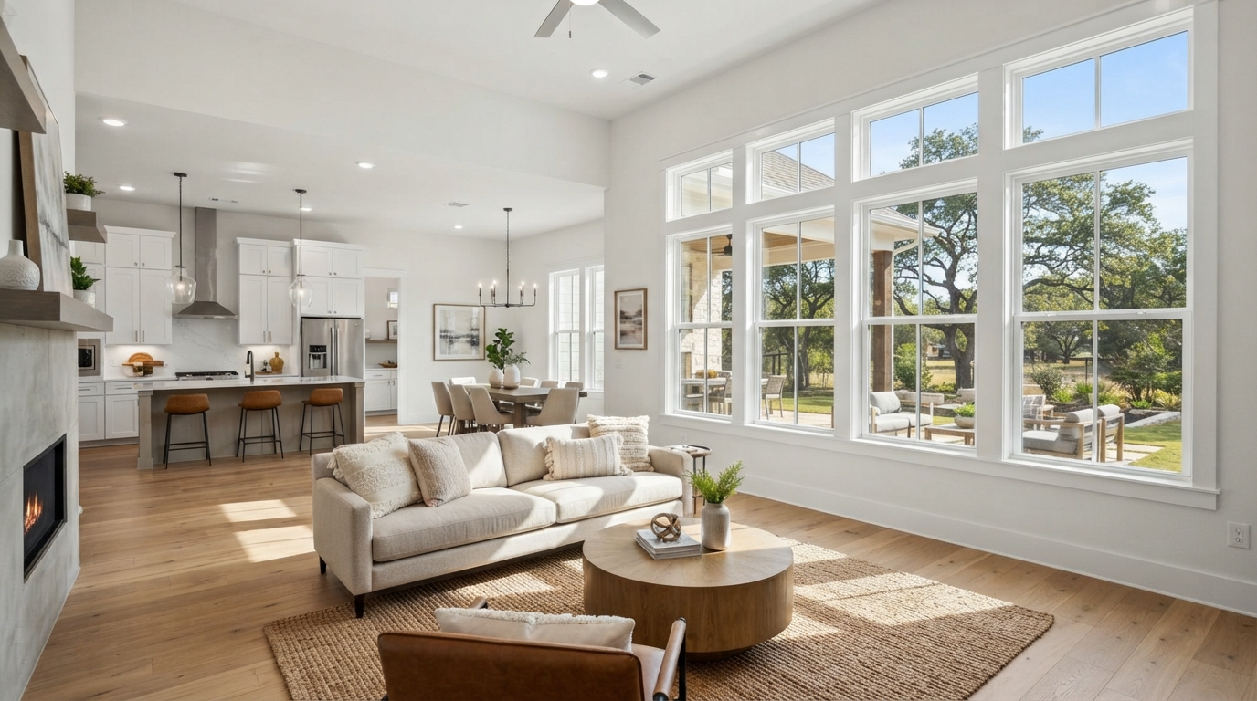 Modern home with energy-efficient windows in DFW