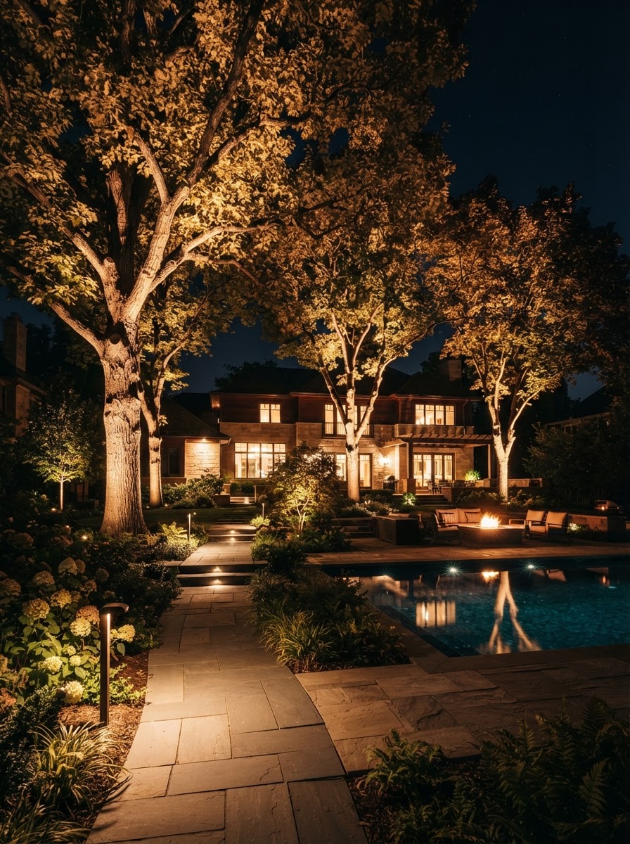 Tree Uplighting — outdoor lighting London Ontario