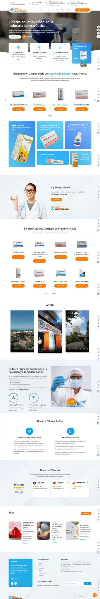 Ejemplo de diseño web: Ibero Fármacos - Grafico Webs