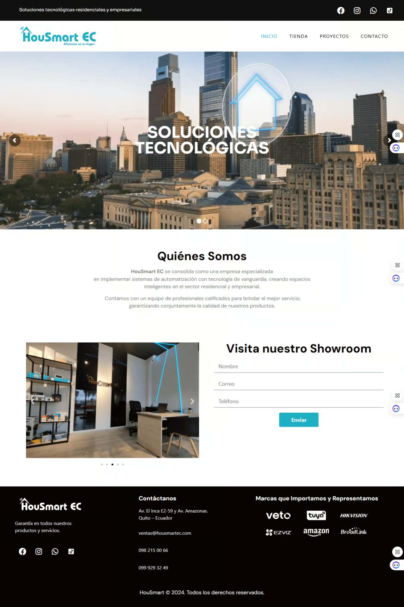 Ejemplo de diseño web: Housmart EC - Grafico Webs
