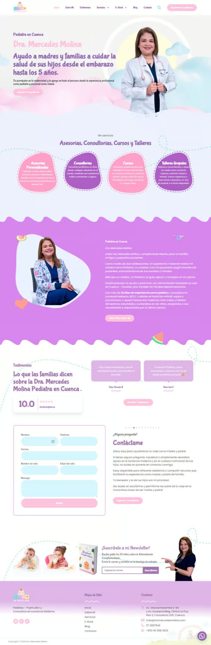 Ejemplo de diseño web: Dra. Mercedes Molina - Grafico Webs