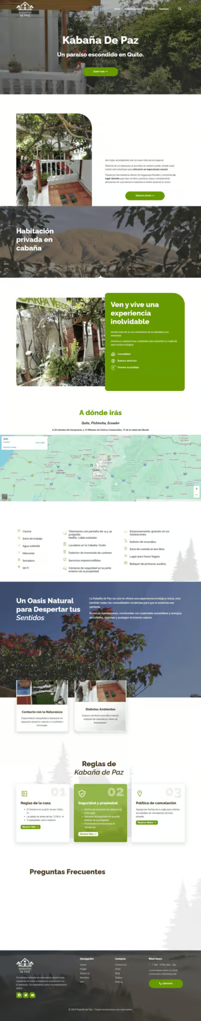 Ejemplo de diseño web: Kabaña De Paz - Grafico Webs