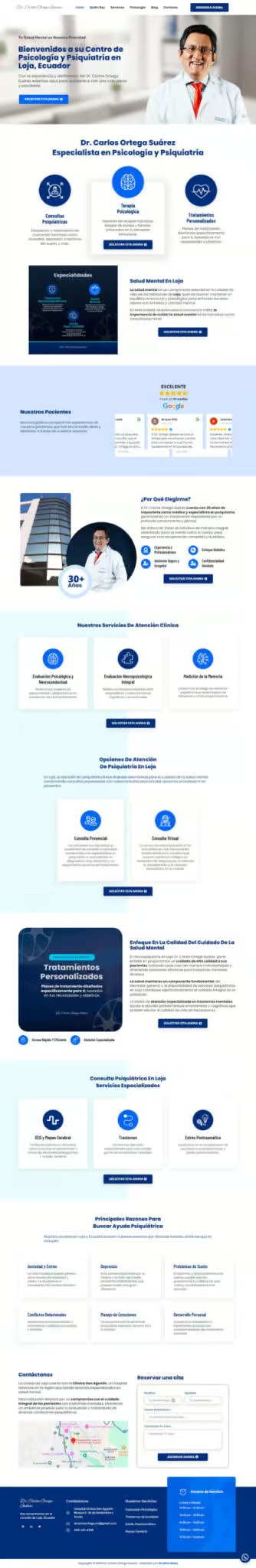 Ejemplo de diseño web: Dr. Carlos Ortega - Grafico Webs