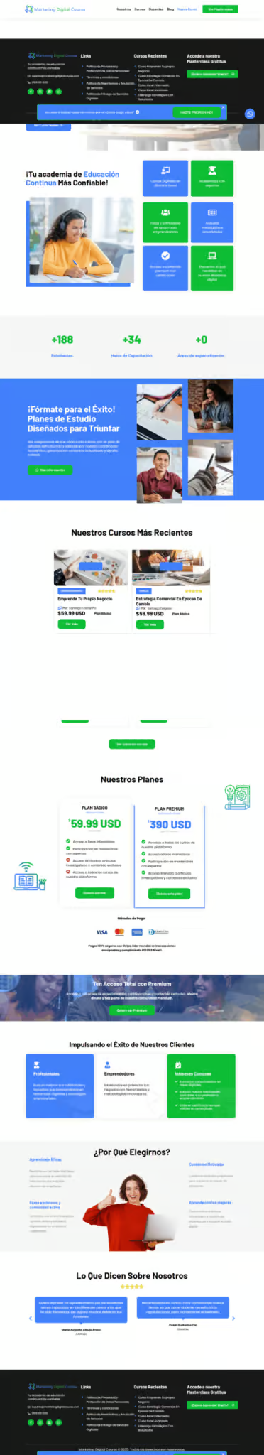 Ejemplo de diseño web: Marketing Digital Course - Grafico Webs