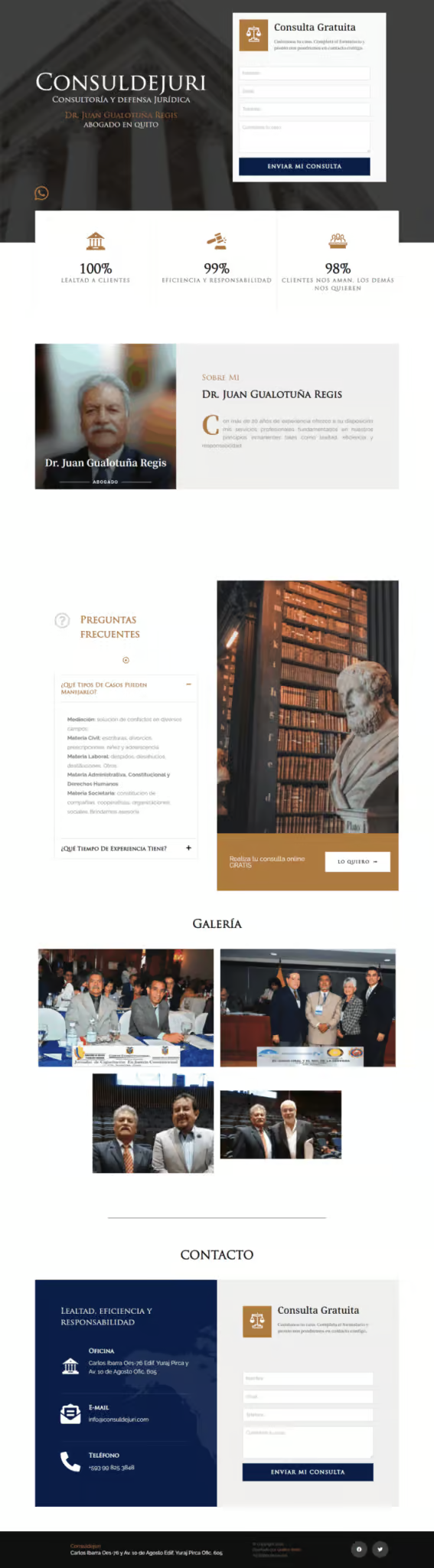 Ejemplo de diseño web: Consuldejuri - Grafico Webs