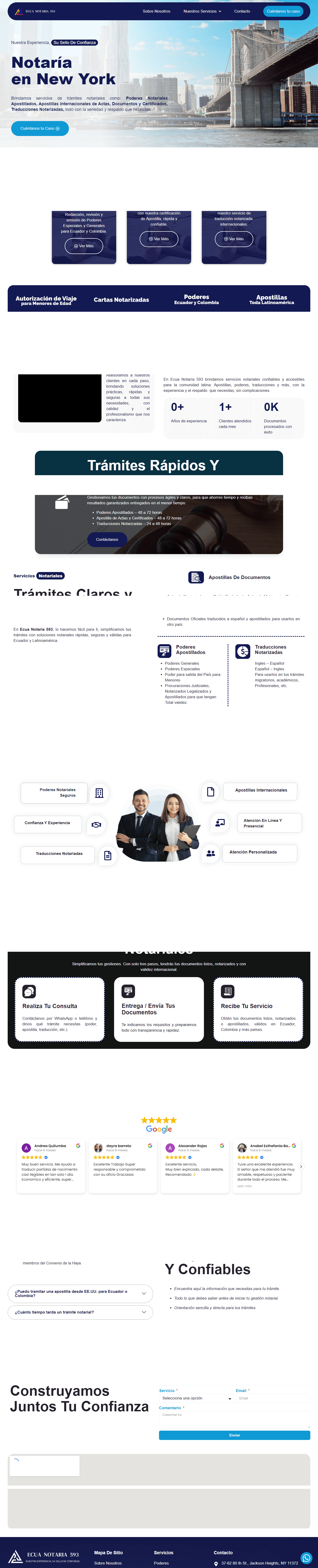 Ejemplo de diseño web: Ecua Notaria 593 - Grafico Webs
