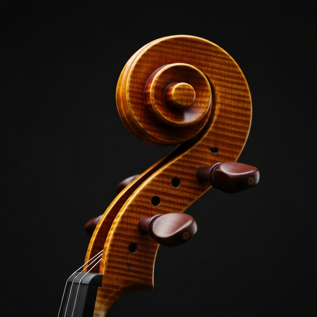 Violin scroll detail