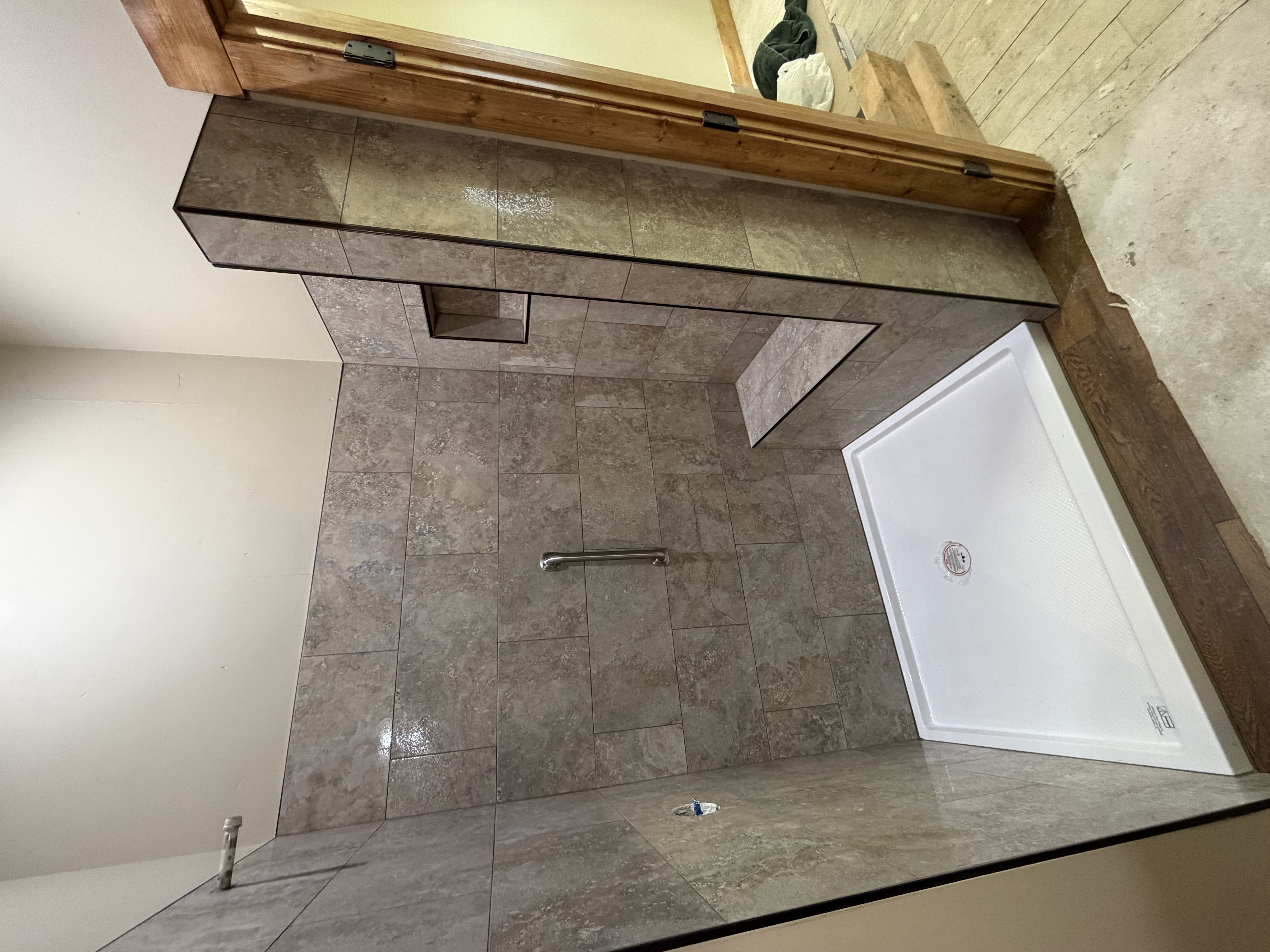 Luxury stone and tile bathroom