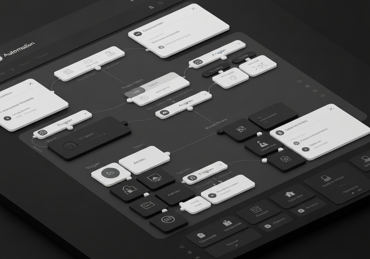 Studio Escrow Drag and Drop Automation Builder Interface for Workflow creation