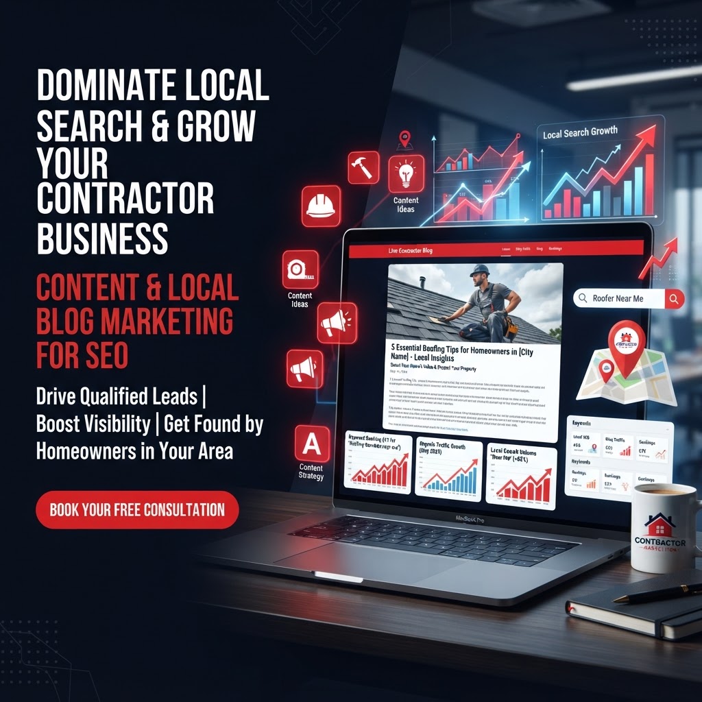 Local blog content marketing for contractors