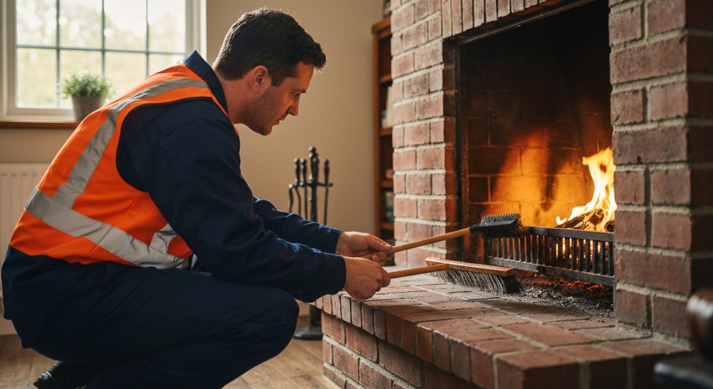 Chimney Sweep contractor professional using marketing automation software to grow their business