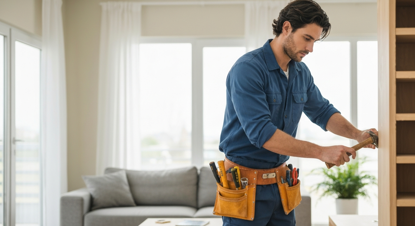 Handyman contractor professional using marketing automation software to grow their business
