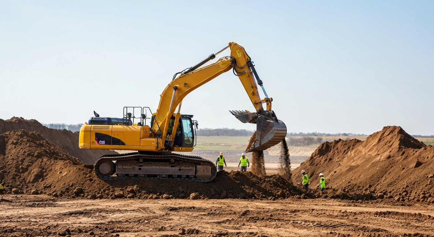 Excavation contractor professional using marketing automation software to grow their business