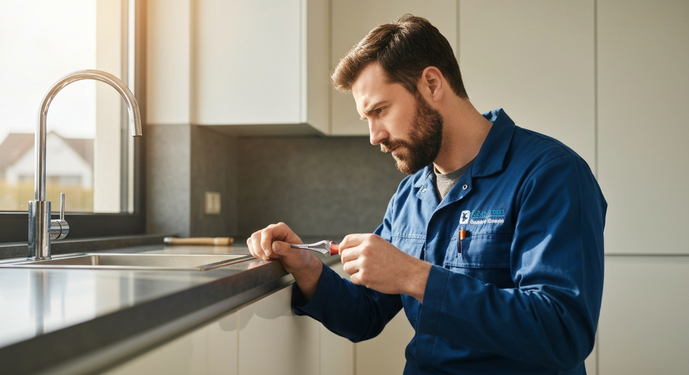 Plumbing contractor professional using marketing automation software to grow their business