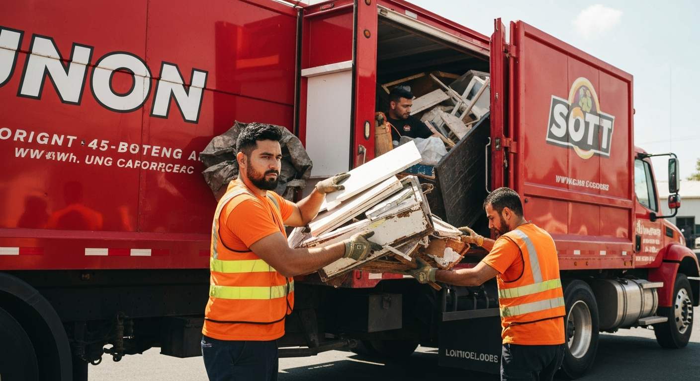 Junk Removal contractor professional using marketing automation software to grow their business