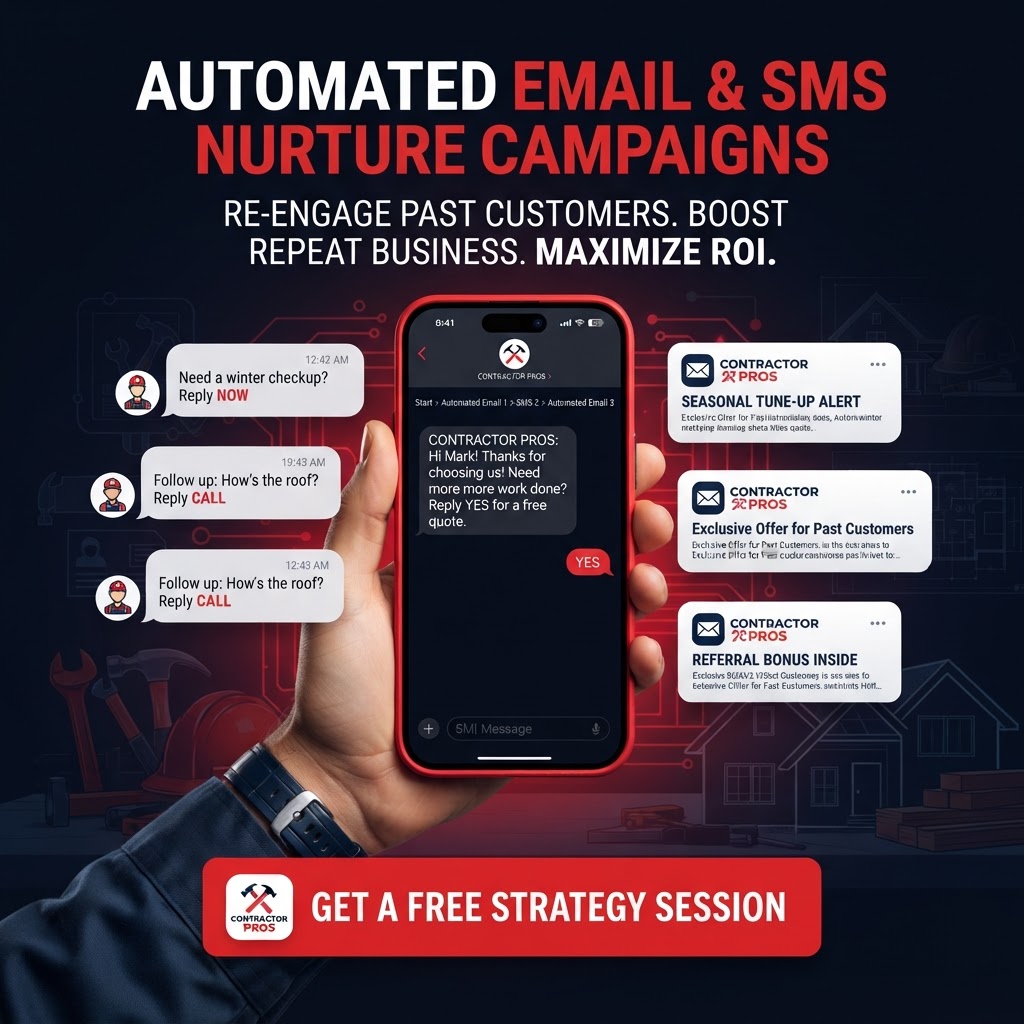 Email and SMS nurture campaigns for contractors
