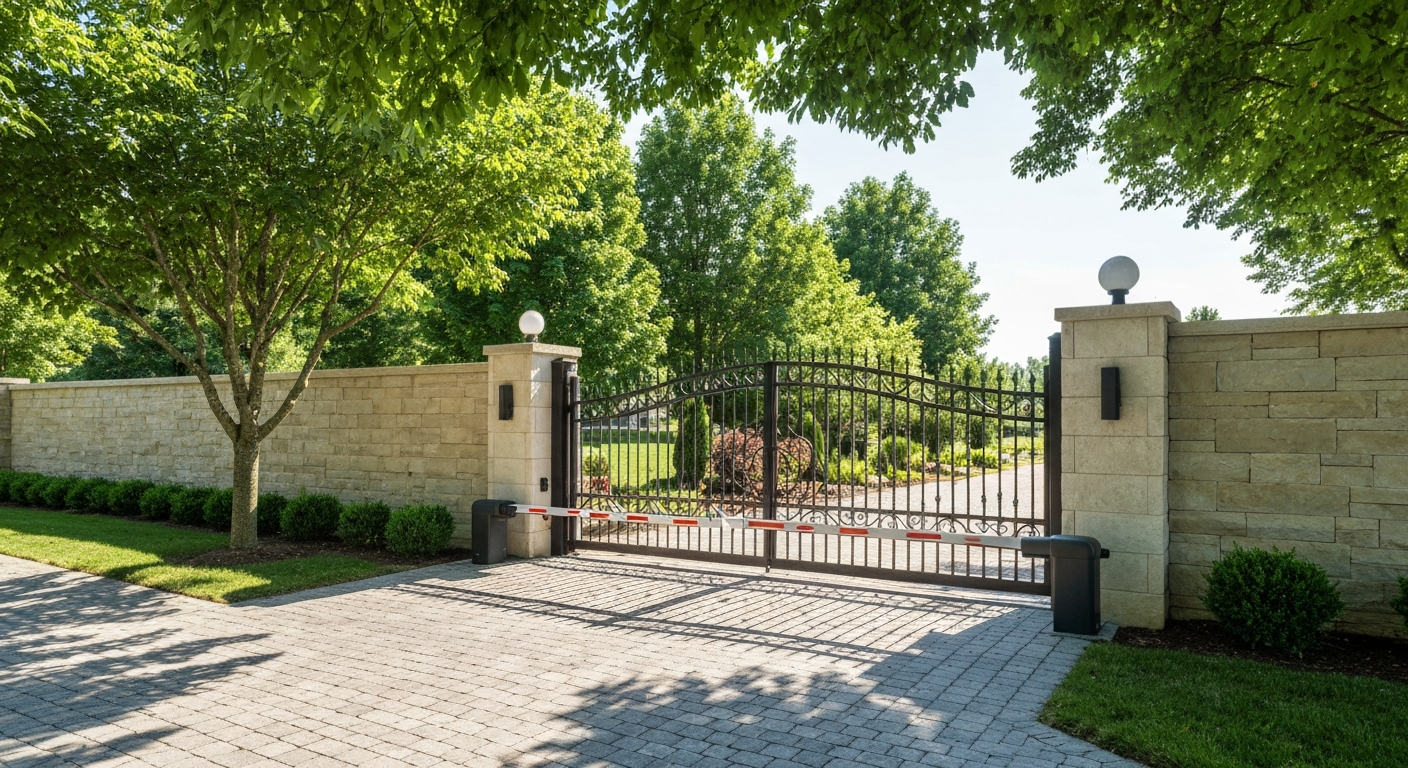 Heavy duty automated driveway gate in Chicago Heavy duty automated driveway gate in Chicago