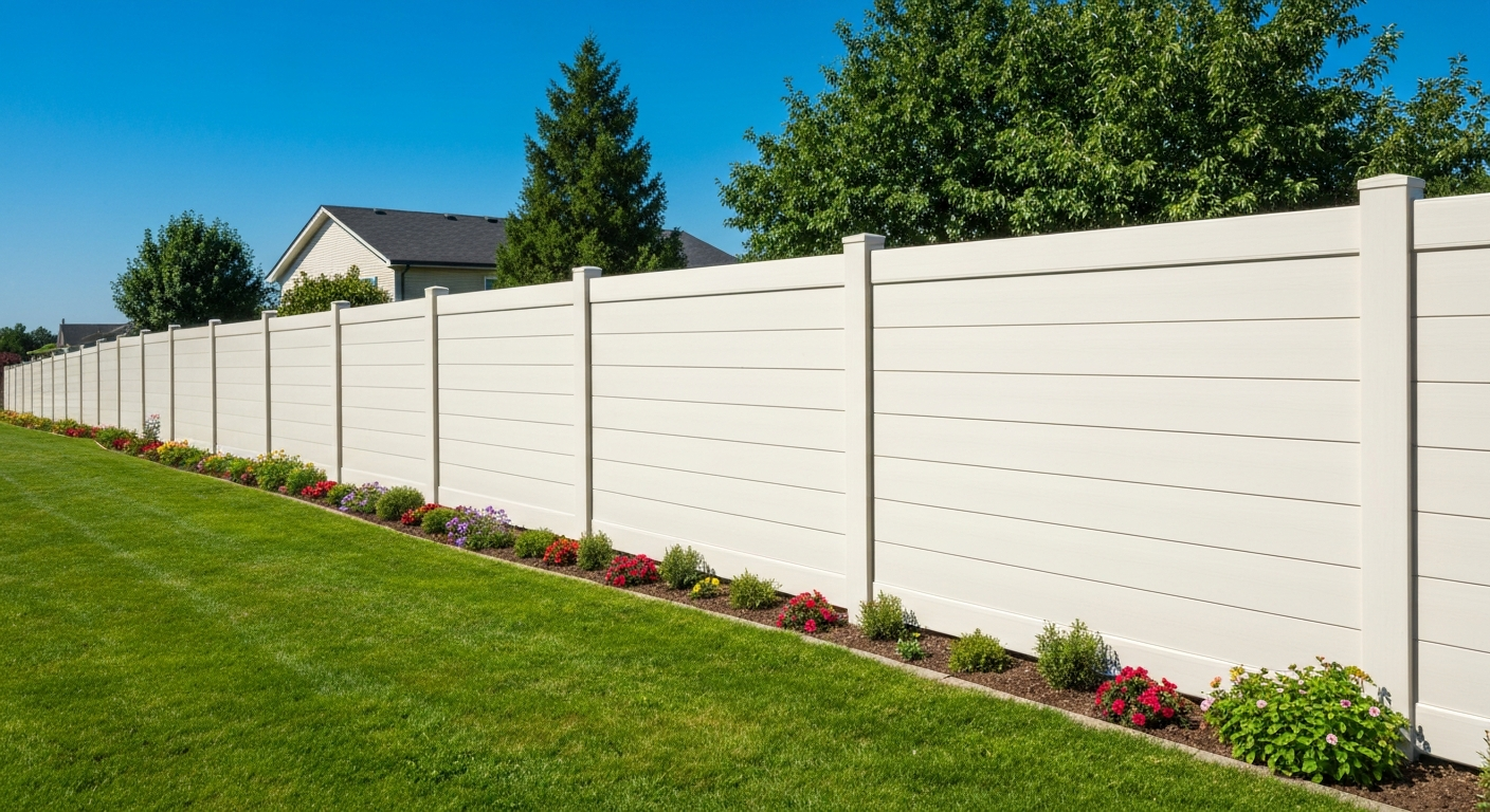 Modern PVC privacy fence in Chicago Modern PVC privacy fence in Chicago