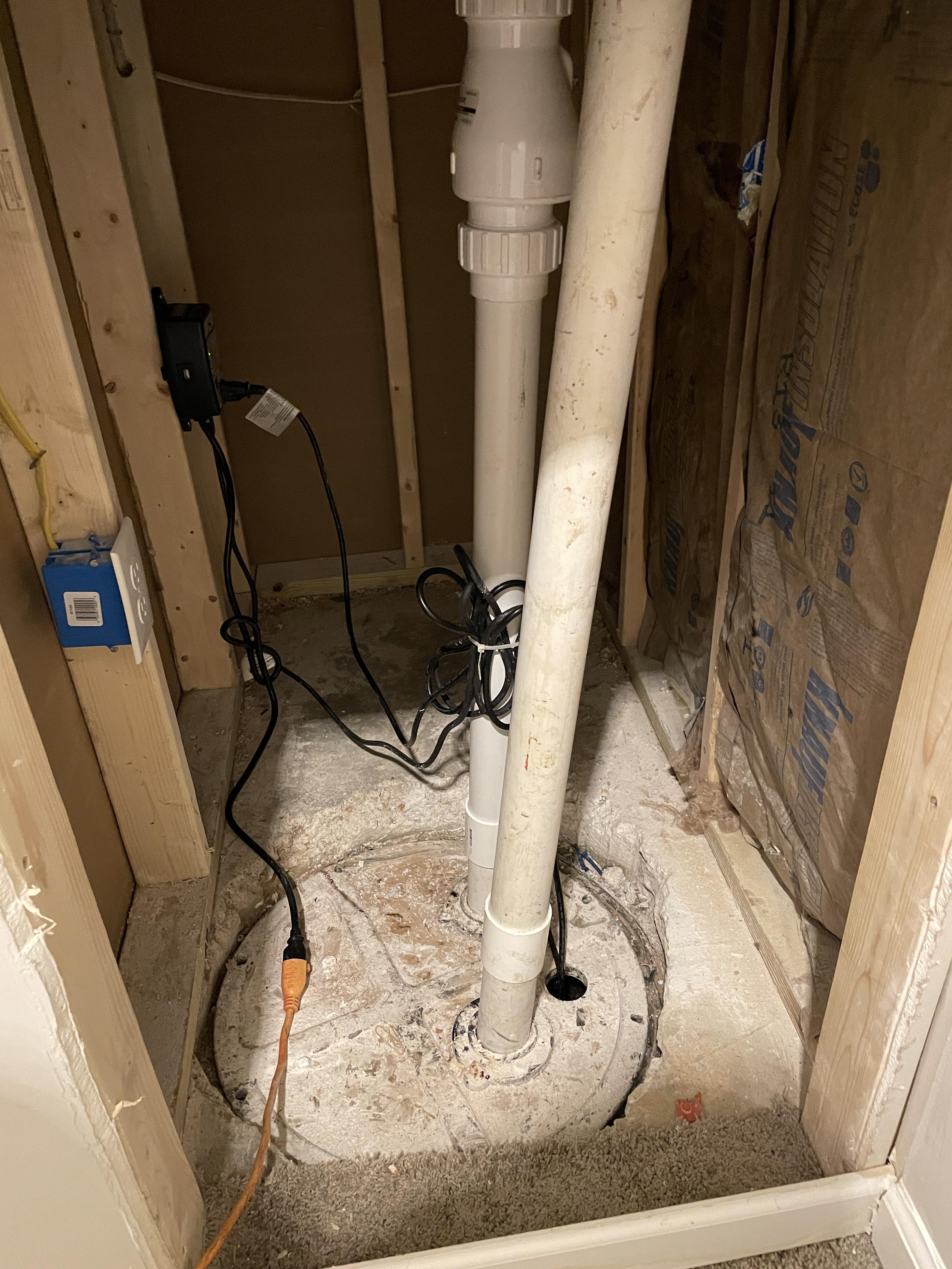 Sump pump installation