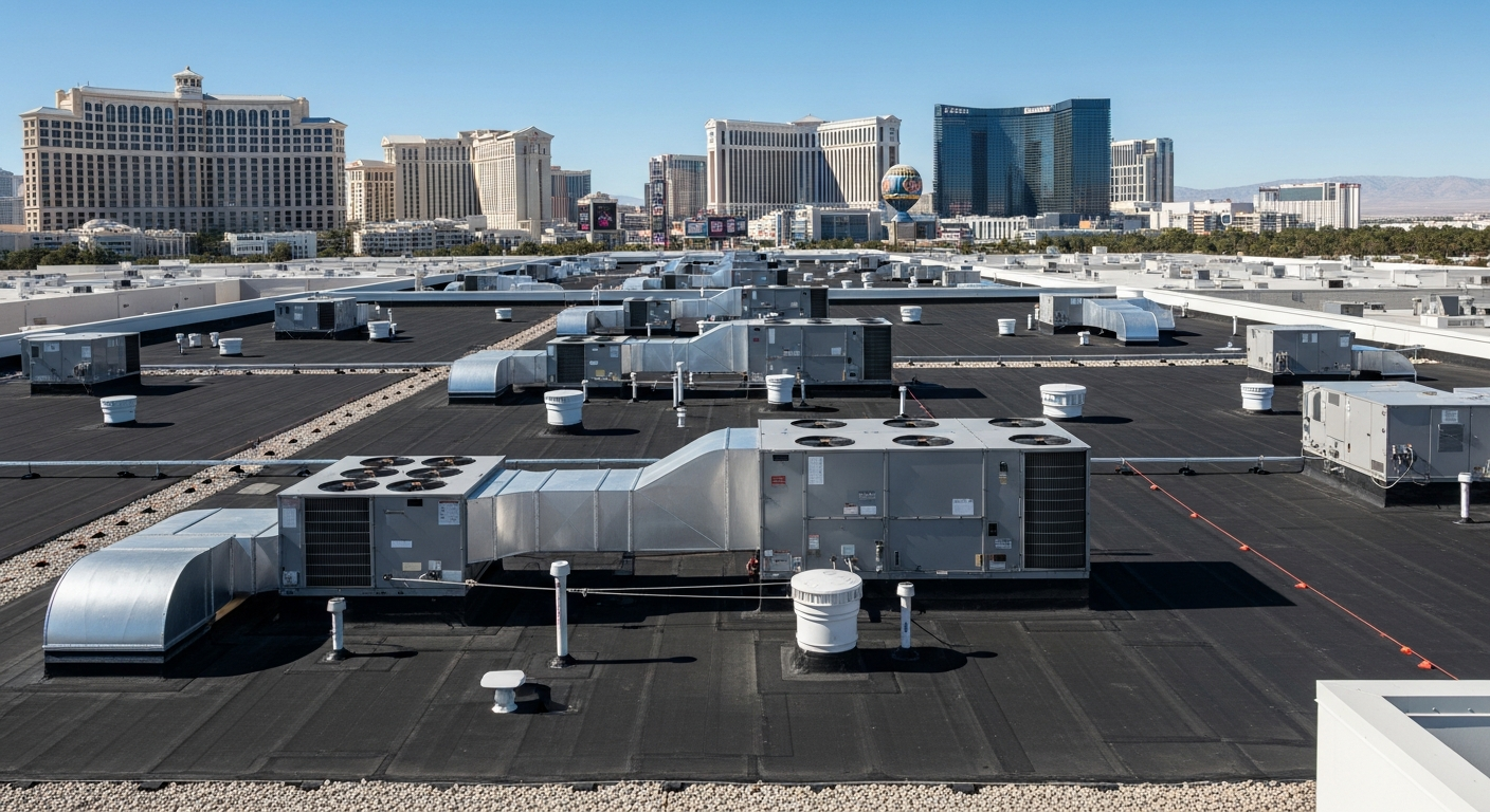 Roofing with Las Vegas Strip background