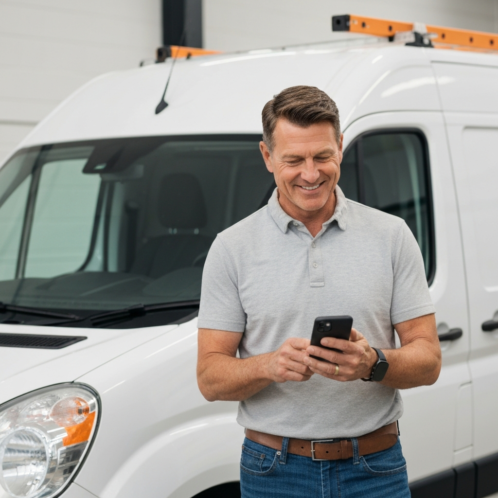 Mobile optimized review widget for contractor websites