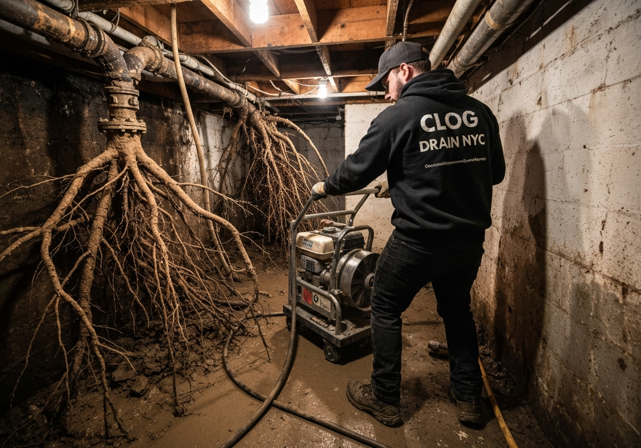 Heavy root removal in Windsor Terrace