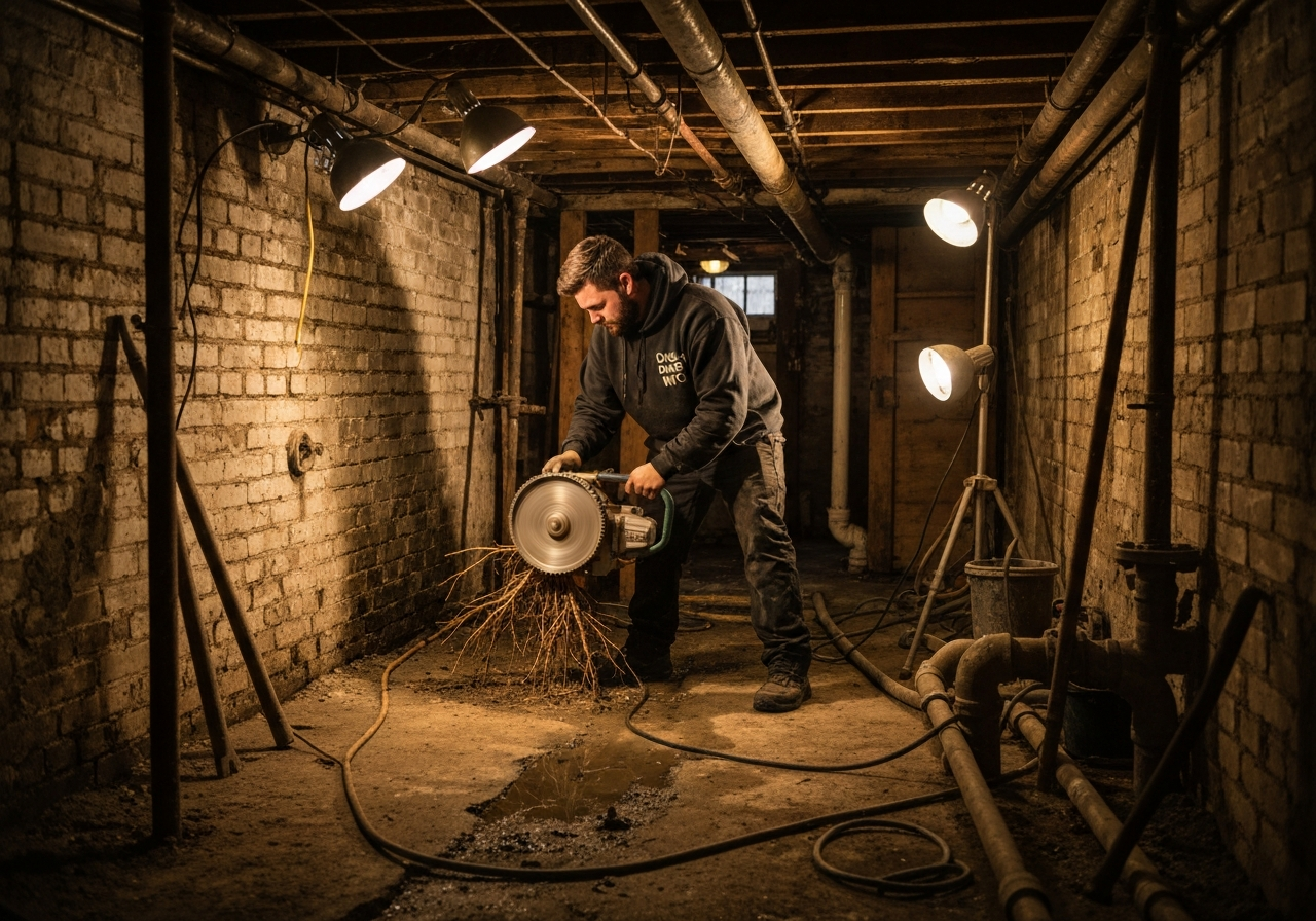 Root removal in historic Brooklyn Heights home