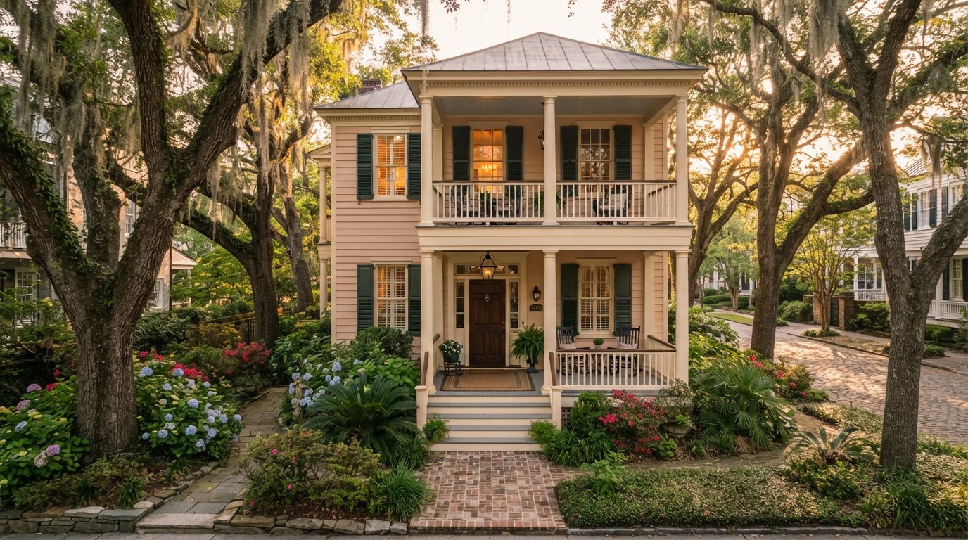 Charleston-area home with a front porch