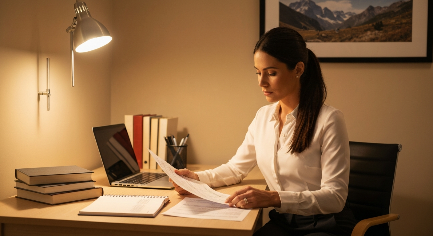 Canadian landlord organizing rental income and expense records for T776 filing with T.U.A