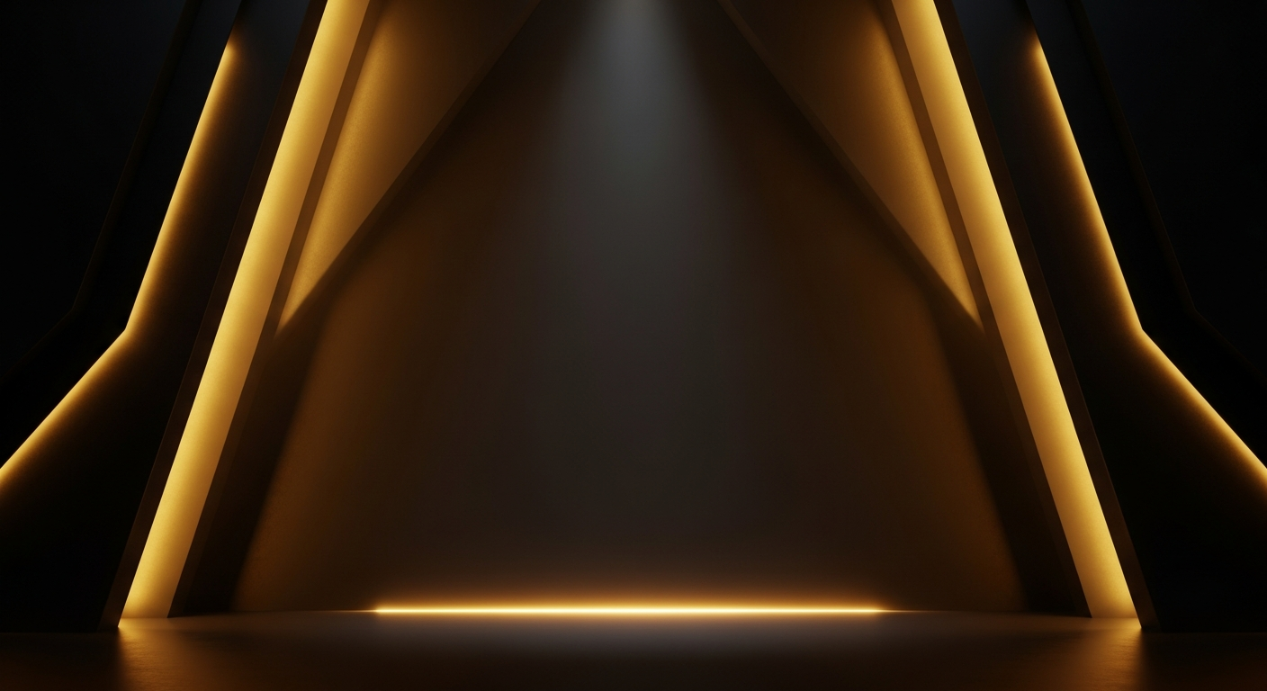 Dark atmospheric background with warm gold light