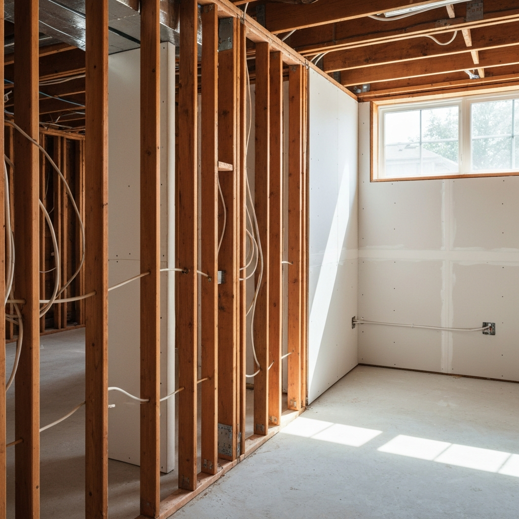 Electrical wiring and build-out for basement suite development