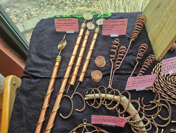 Handcrafted pure copper sacred geometry pieces