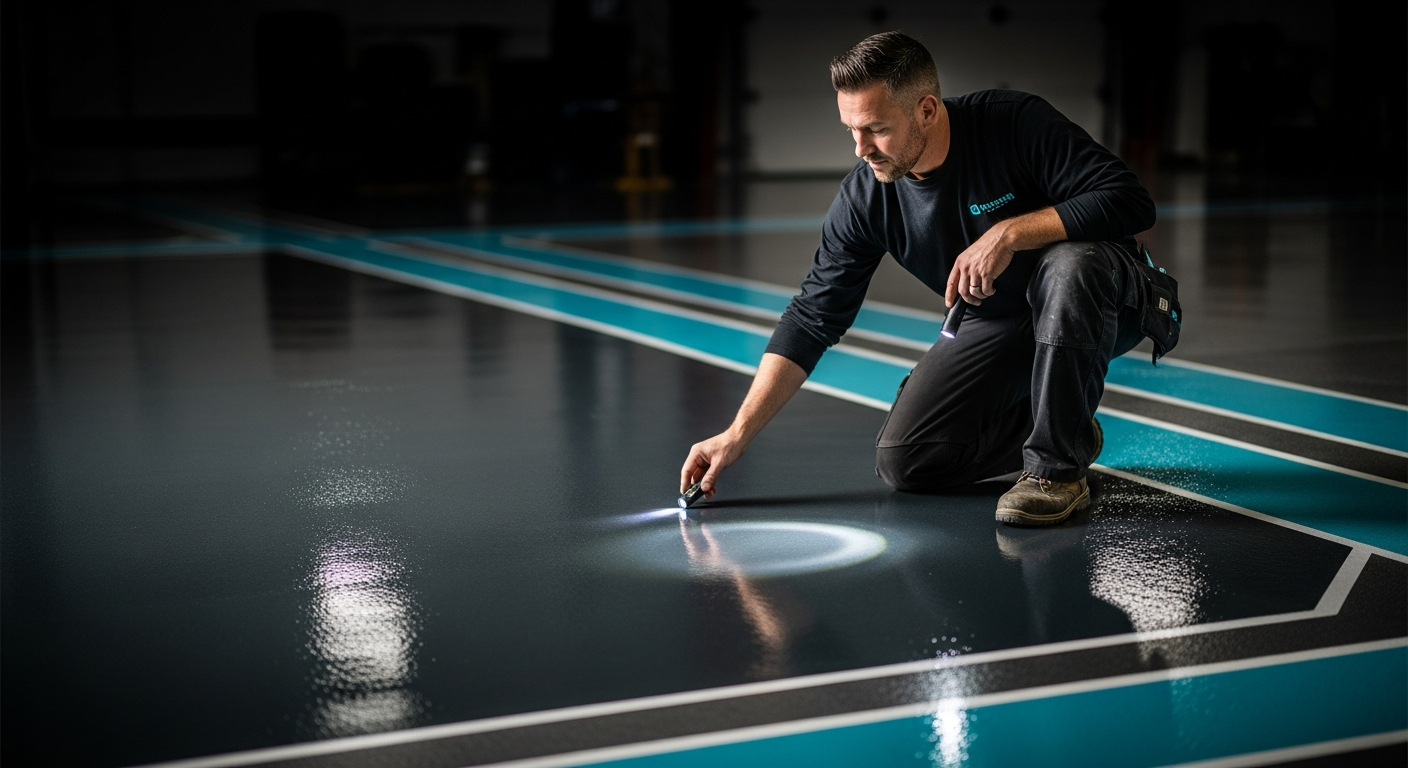 Pristine industrial garage floor coating