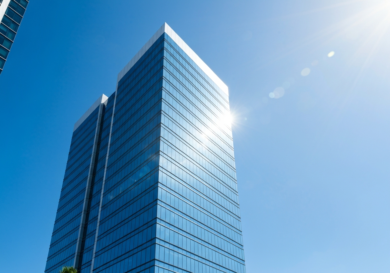 Squeaky clean windows on a South Florida commercial skyscraper