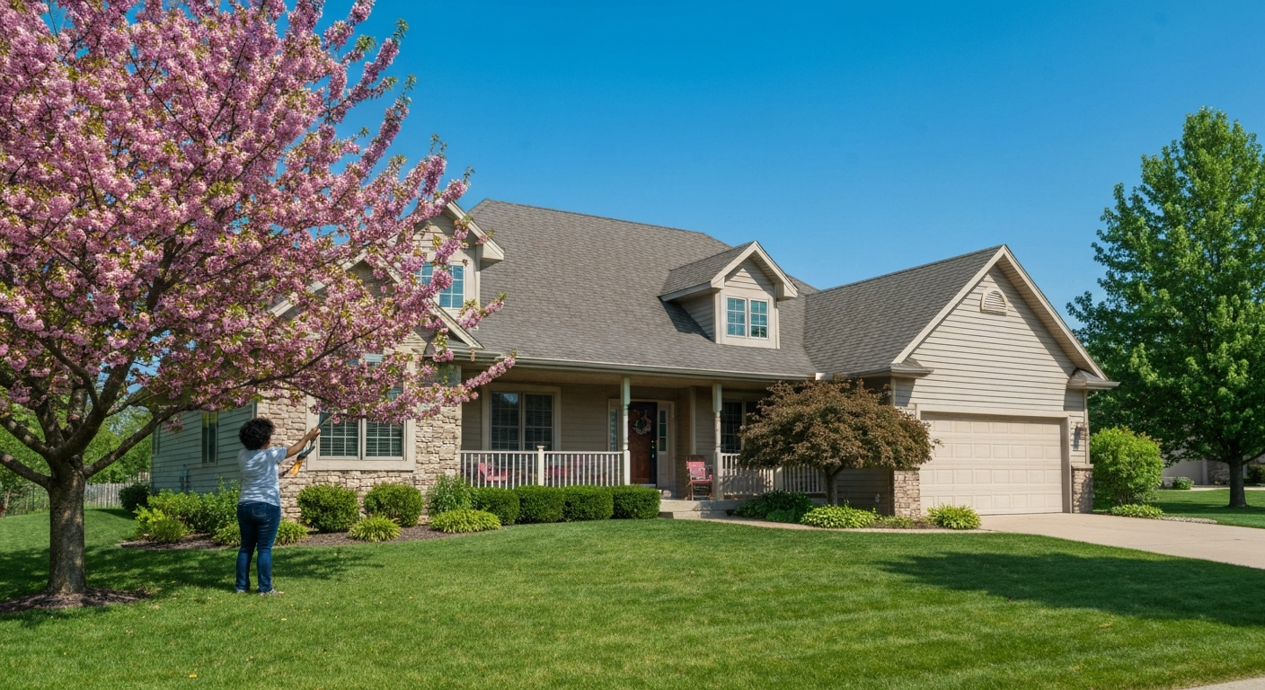 Beautiful Minnesota residential home with a well-maintained roof