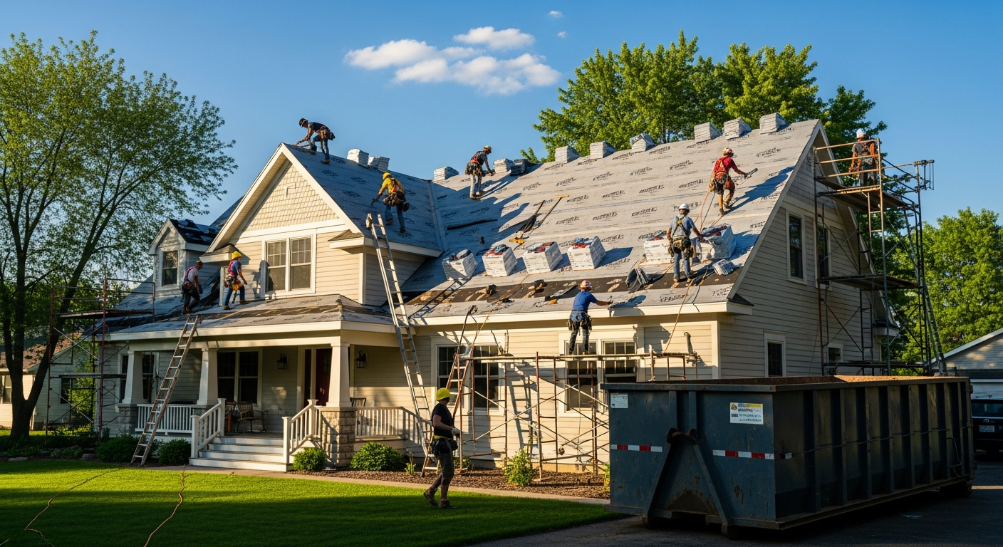 Professional roof replacement in Minneapolis