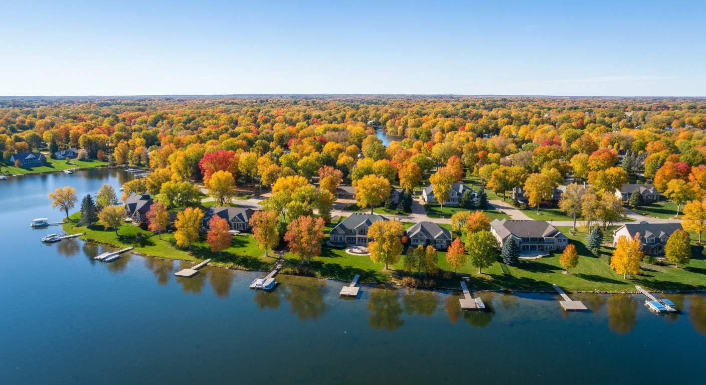 Beautiful Victoria, MN lake neighborhood