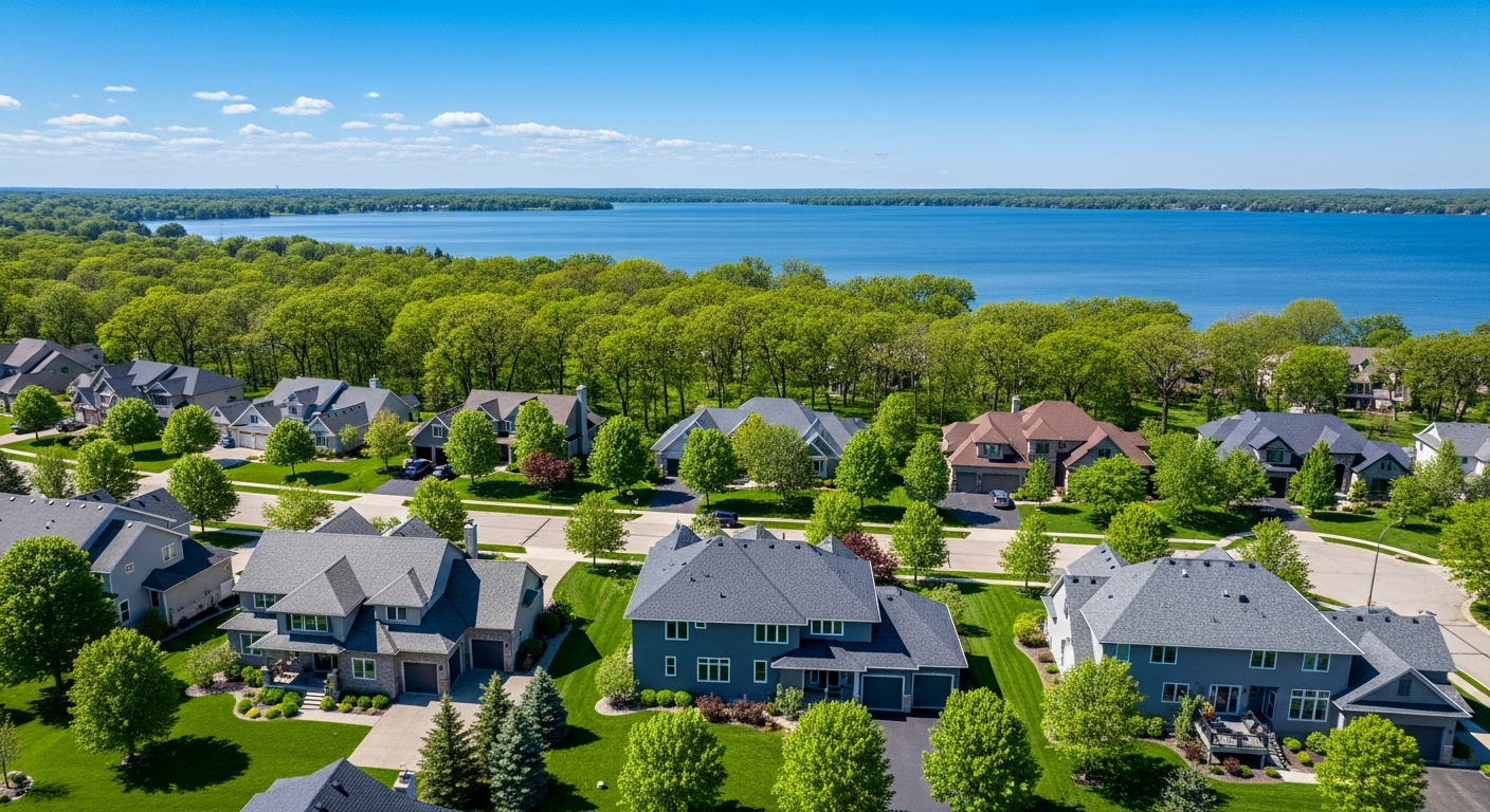 Upscale residential neighborhood in Lakeville, MN
