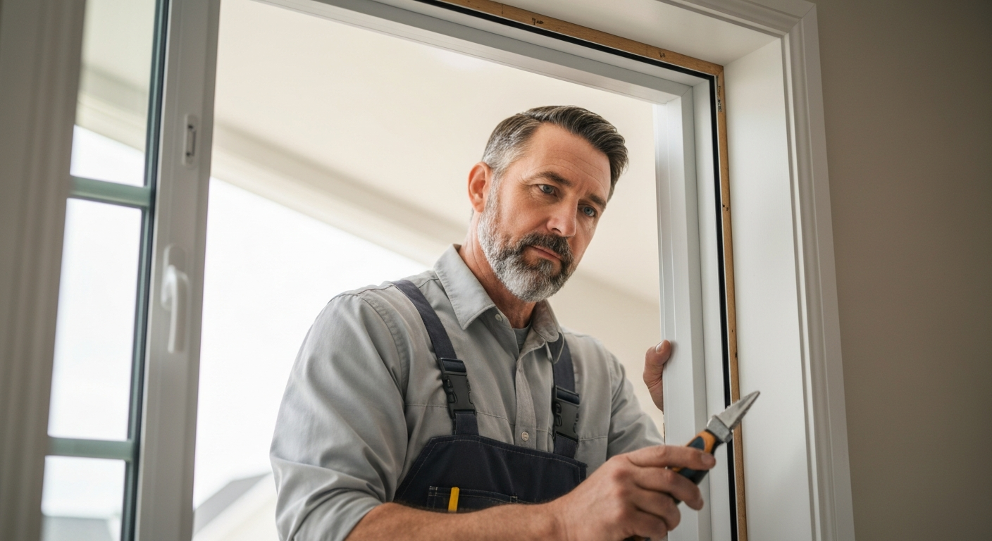 Window installation in a residential home