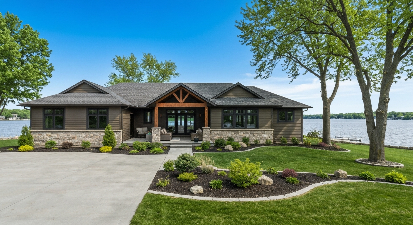 Upscale lakeside homes in Shorewood, MN