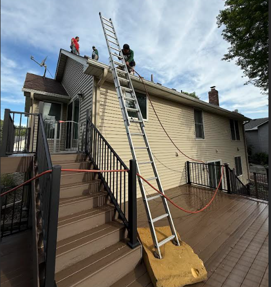 CM Roofing gutter and roof work