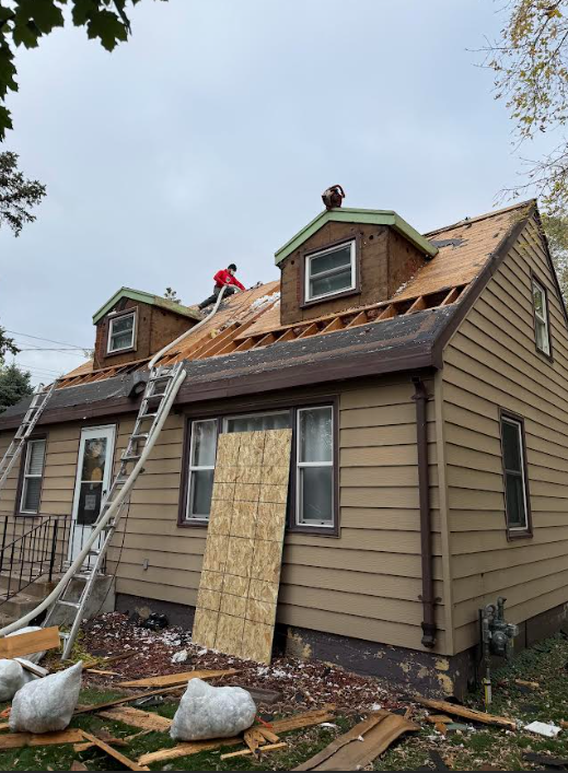 Recent roofing project in Fridley