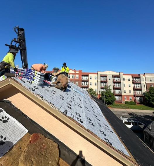 Minneapolis roof installation in progress