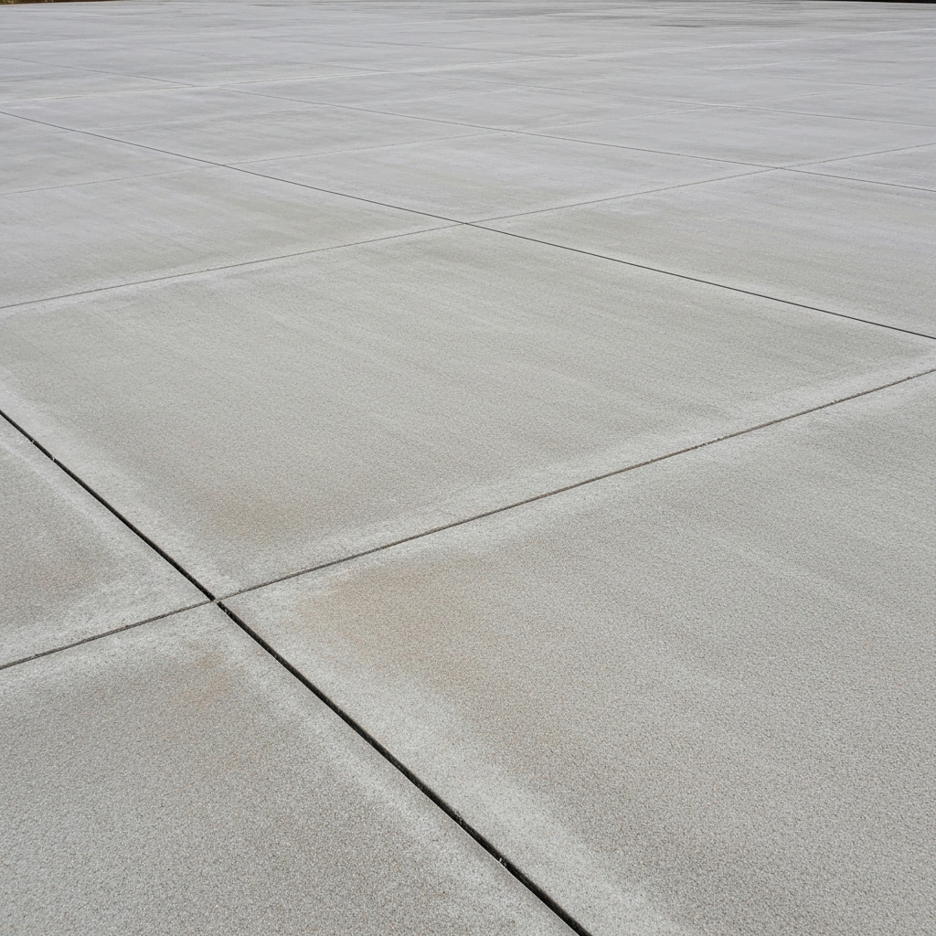Clean profiled concrete surface prepped before sealing