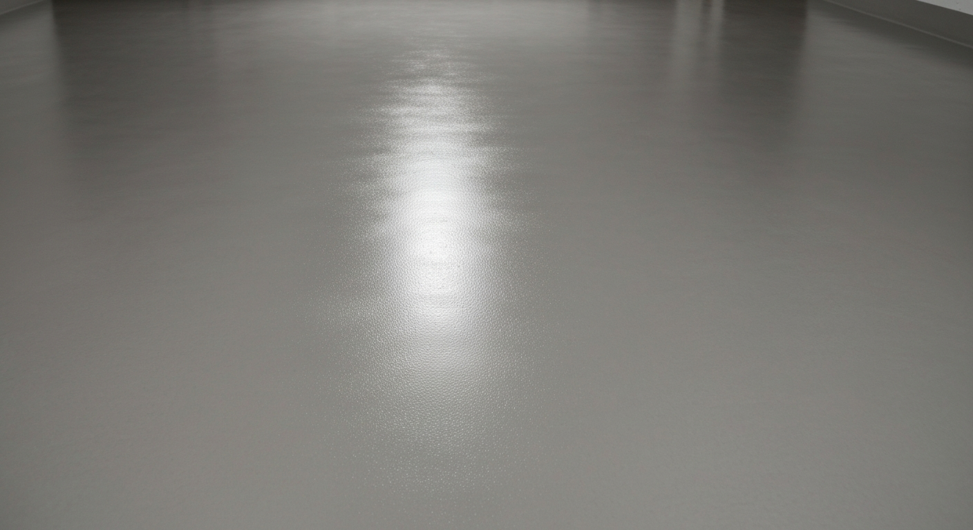 Clean coated basement floor