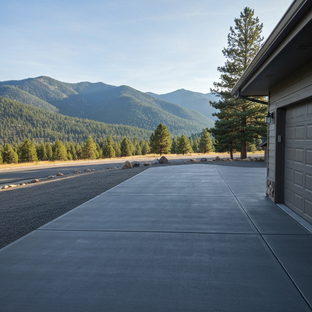 Flathead Valley residential driveway and garage