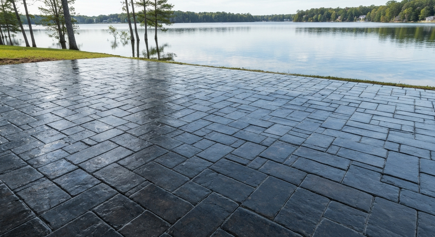 Sealed paver patio