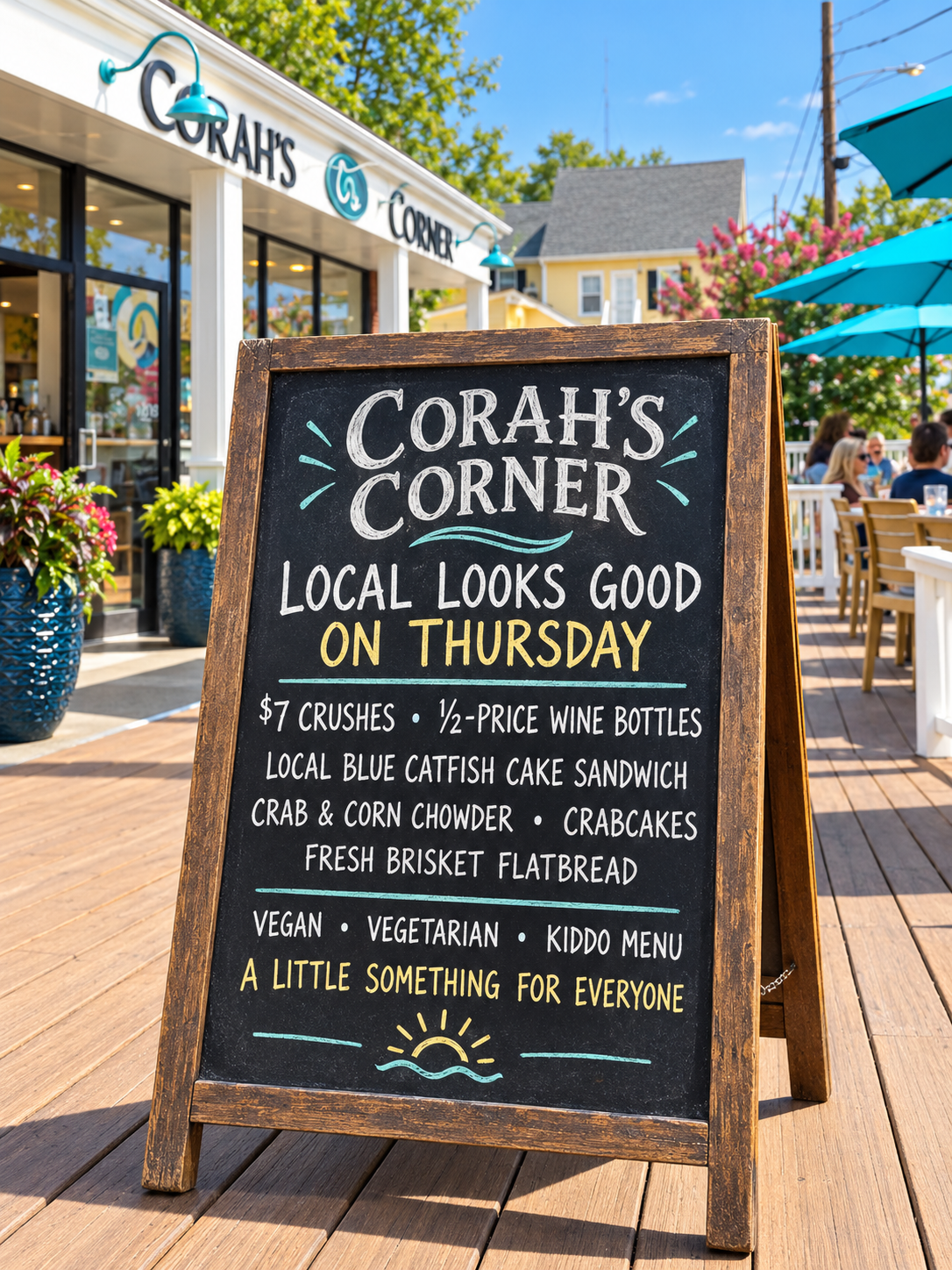 Corah's Corner - Local Looks Good on Thursday chalkboard specials